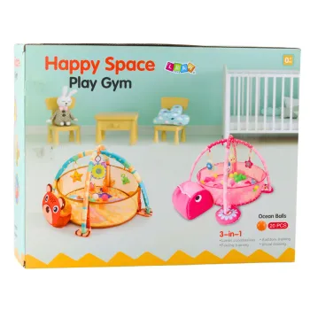 Basenik 3w1 z matą, kojcem i 20 kolorowymi piłeczkami dla malucha