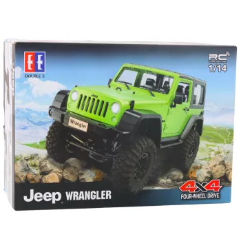 RC Jeep Wrangler Rock Crawler podczas wspinaczki na kamienistym wzniesieniu