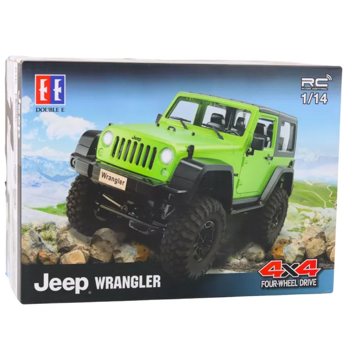 RC Jeep Wrangler Rock Crawler podczas wspinaczki na kamienistym wzniesieniu