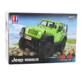 RC Jeep Wrangler Rock Crawler pokonujący przeszkody, skala 1:14