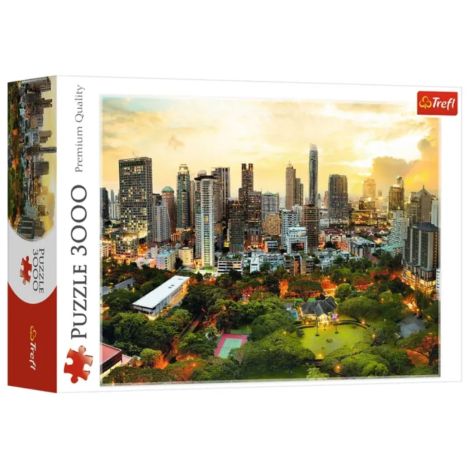 Puzzle 3000 elementów z motywem zachodu słońca w Bangkoku