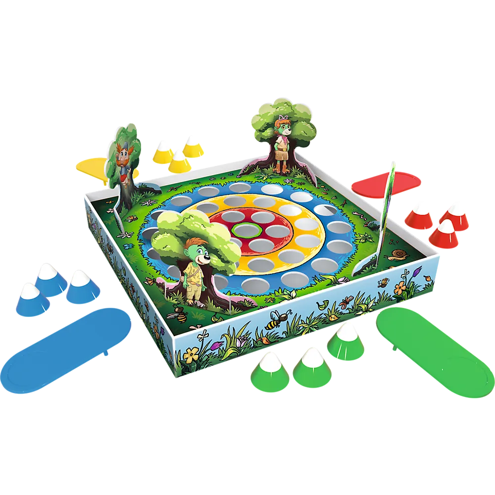 Zestaw gry Skoczki Rodzina Treflików z kolorowymi elementami