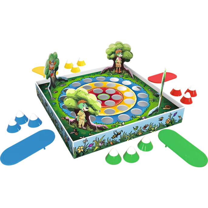 Zestaw gry Skoczki Rodzina Treflików z kolorowymi elementami