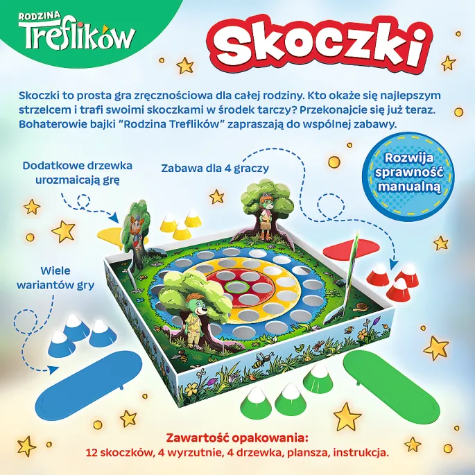 Zabawa zręcznościowa z bohaterami Rodziny Treflików producenta Trefl