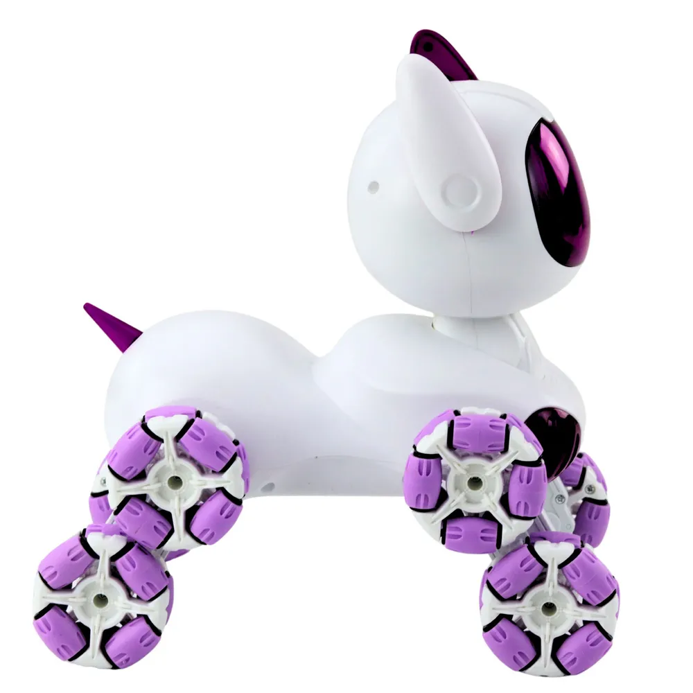 Biało-fioletowy TOOBY prezentuje efektowny obrót 360 stopni