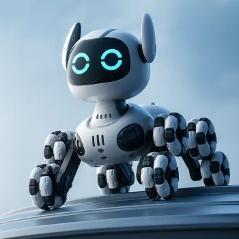 Pilot zdalnego sterowania do robota psa TOOBY w białym kolorze