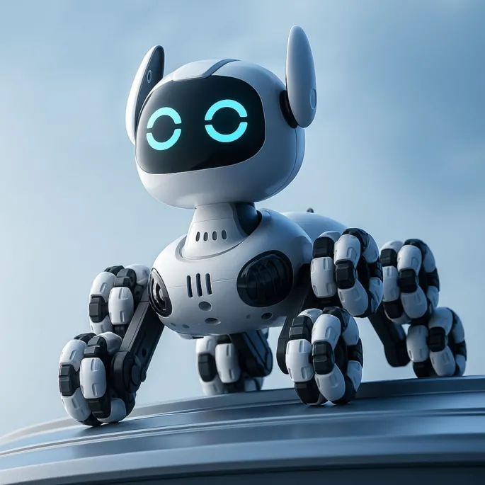 Pilot zdalnego sterowania do robota psa TOOBY w białym kolorze