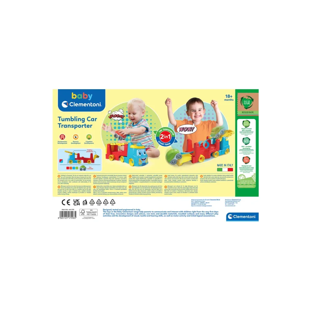 Transporter Clementoni Play For Future jako ekologiczna zabawka do zabawy