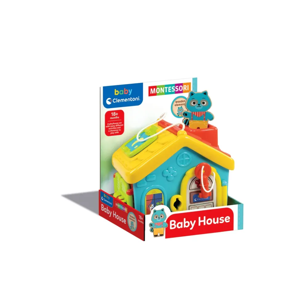 Edukacyjny domek Kotek Montessori Clementoni dla dzieci od 18 miesięcy