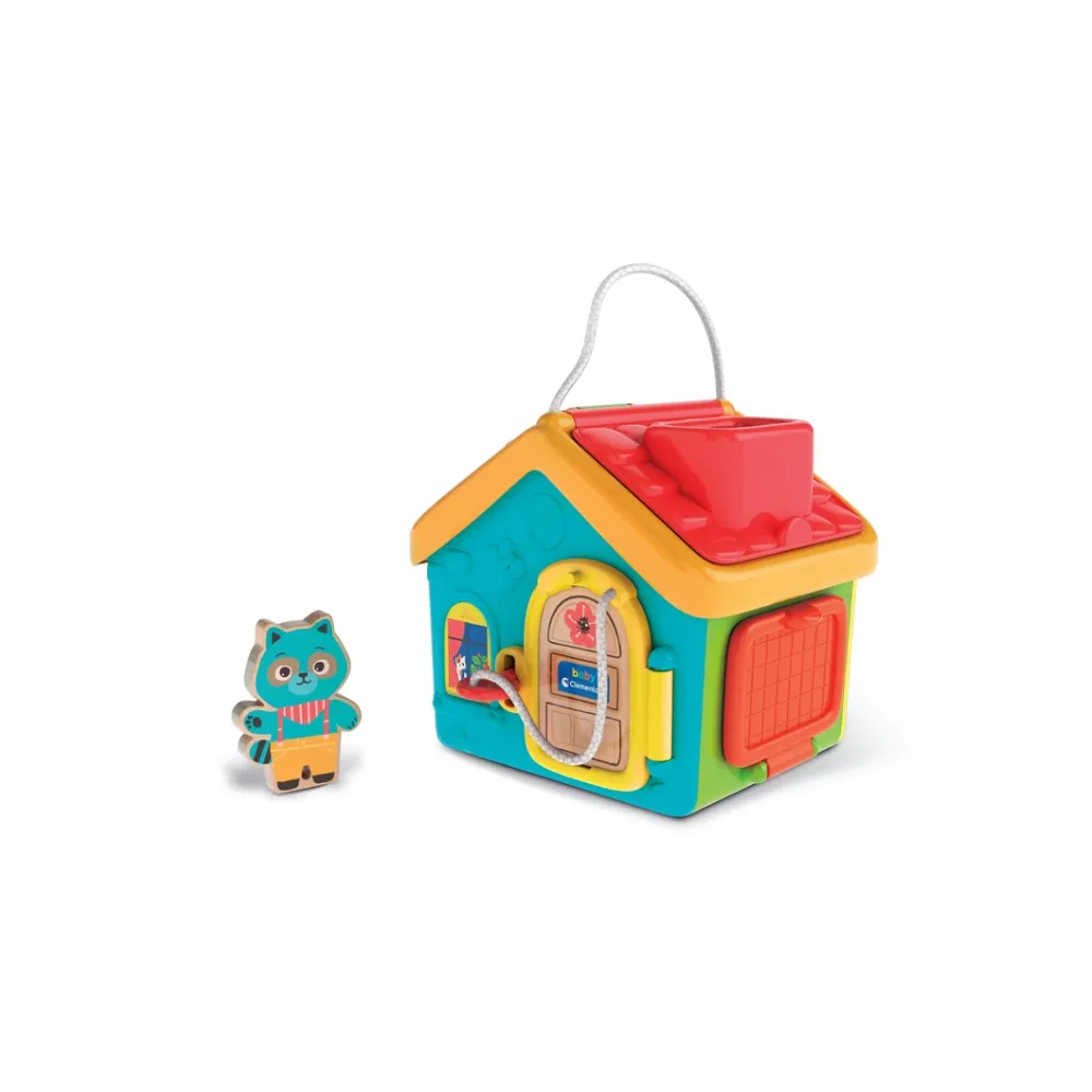 Zabawka motoryczna z funkcjami edukacyjnymi i figurką kota