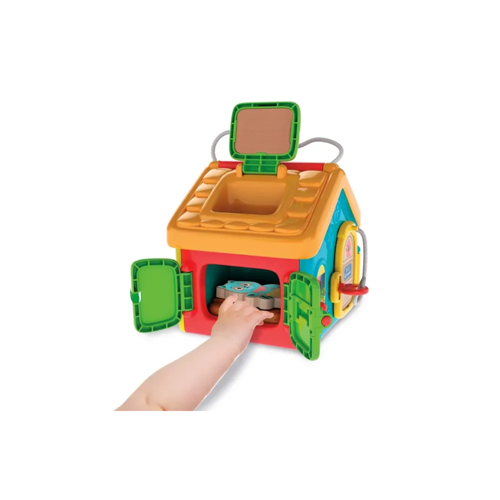 Kolorowy domek edukacyjny Montessori dla maluchów