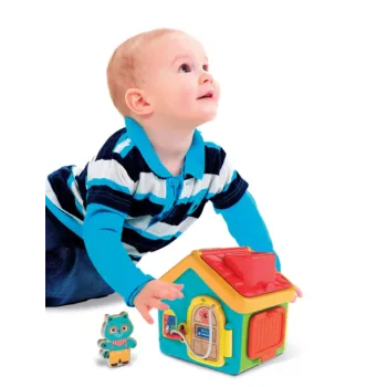 Domek z zamkami i drzwiczkami rozwijający koordynację ruchową