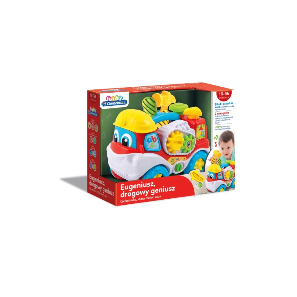 Interaktywna ciężarówka Eugeniusz z narzędziami dla dzieci od 10 miesięcy