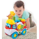 Ciężarówka Eugeniusz z wymiennymi kołami, śrubokrętem i edukacyjnym przyciskiem