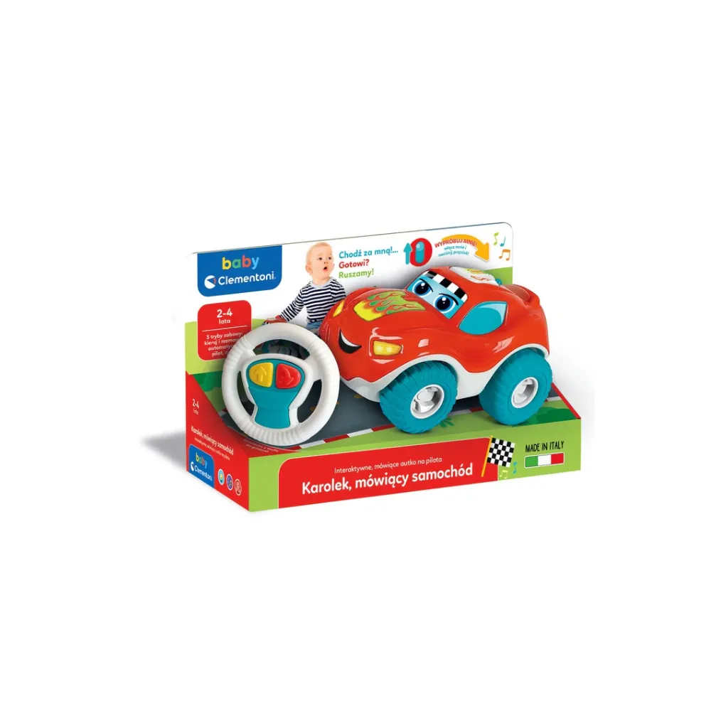 Zdalnie sterowany samochód Karolek Clementoni w wersji polskojęzycznej