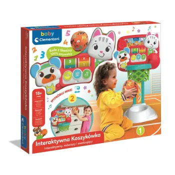 Interaktywna koszykówka Kotek Miś Clementoni dla najmłodszych dzieci