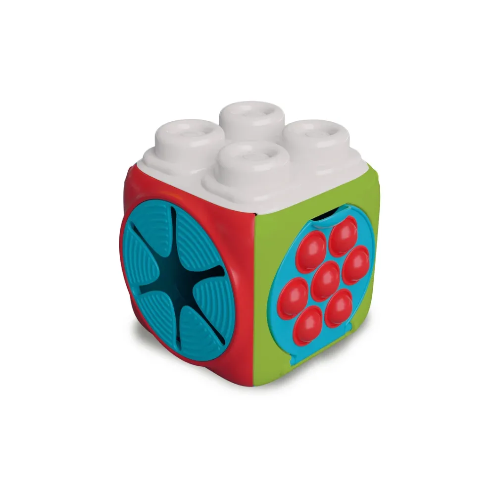 Interaktywna kostka z wypukłymi powierzchniami dla rozwoju motoryki niemowląt