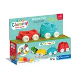 Kolorowy pociąg sensoryczny Clementoni z klockami dla najmłodszych dzieci