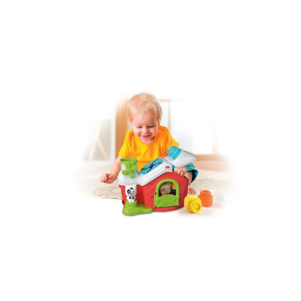 Kolorowa Farma Sensoryczna Clemmy z funkcją wkładania klocków