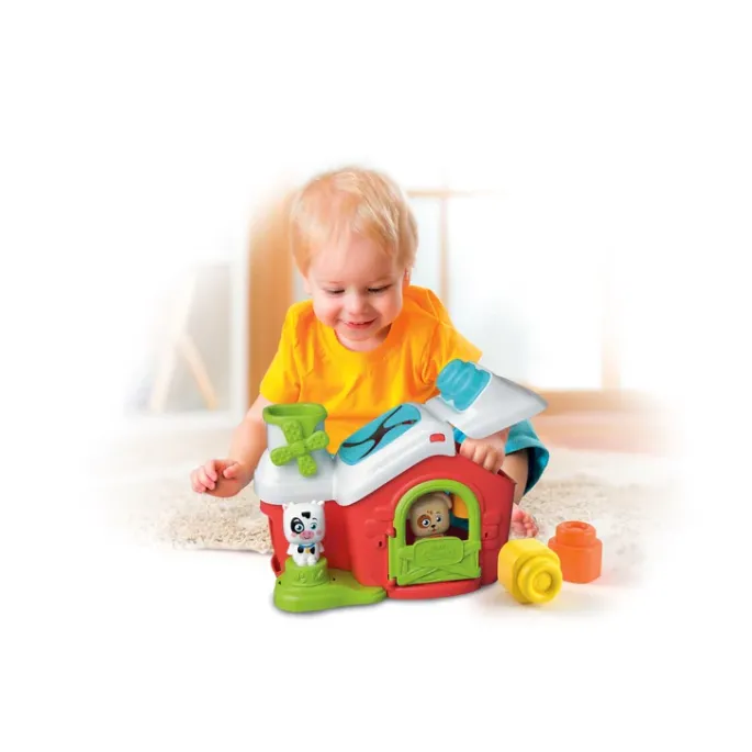 Kolorowa Farma Sensoryczna Clemmy z funkcją wkładania klocków