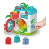 Miękkie klocki Clemmy z edukacyjną pralką sensoryczną sorterem