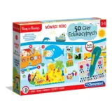 Zestaw Mówiące Pióro 50 Gier Edukacyjnych Clementoni na białym tle