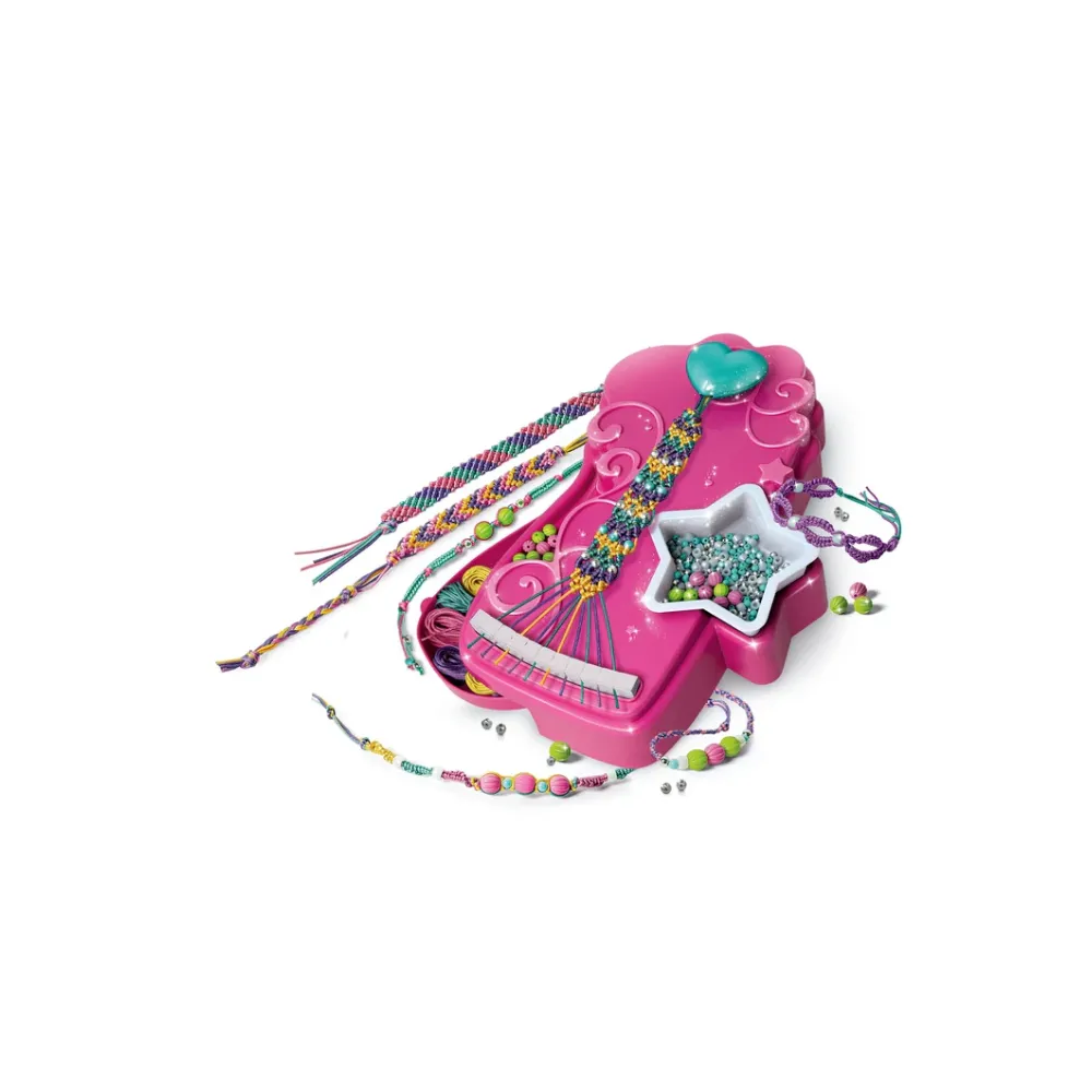 Kolorowe koraliki i sznureczki z zestawu kreatywnego bransoletki dla dzieci