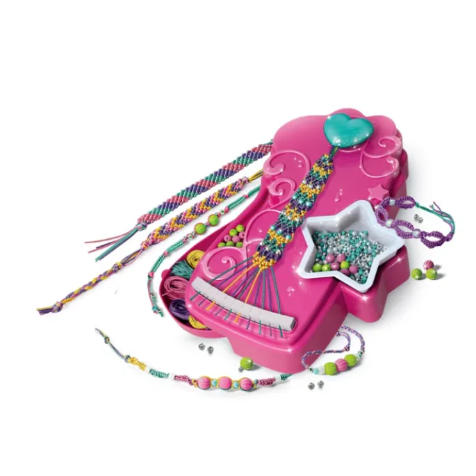 Kolorowe koraliki i sznureczki z zestawu kreatywnego bransoletki dla dzieci