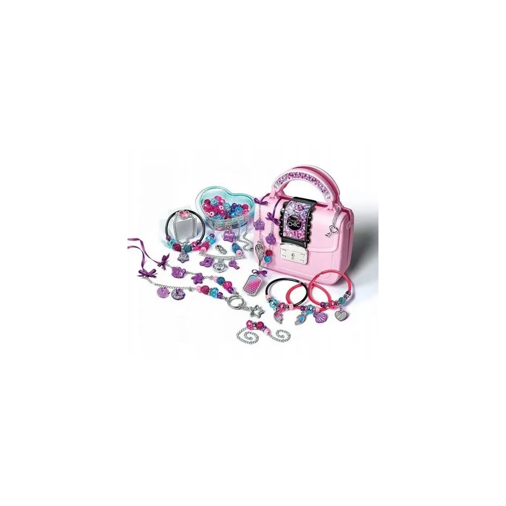 Elementy biżuterii i akcesoriów z zestawu Crazy Chic w pudełku serce