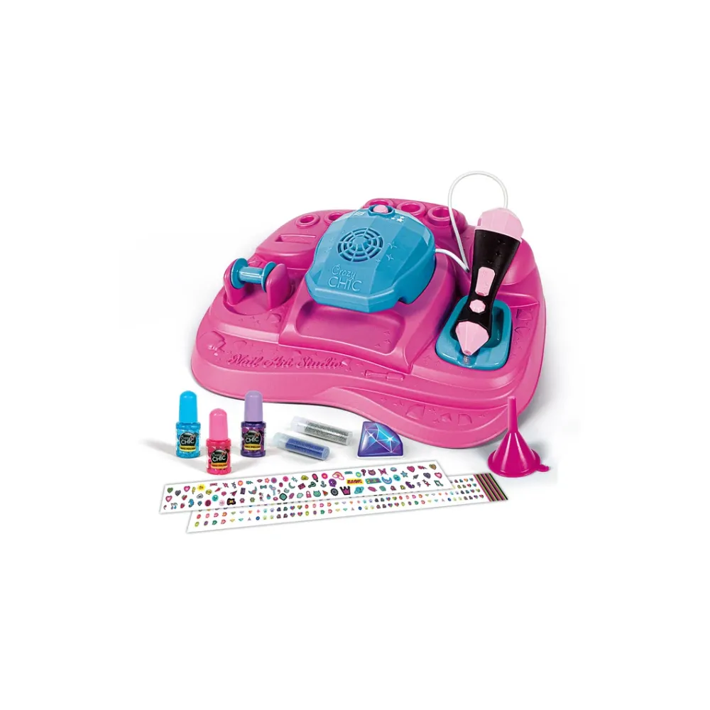 Zestaw Clementoni do dekorowania paznokci z suszarką i naklejkami