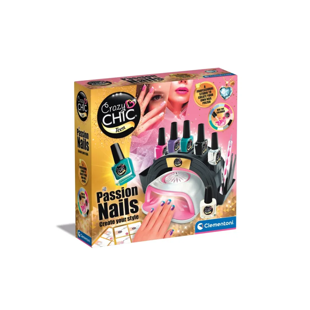 Zestaw Crazy Chic Salon Stylizacji Paznokci z suszarką dla dzieci Clementoni