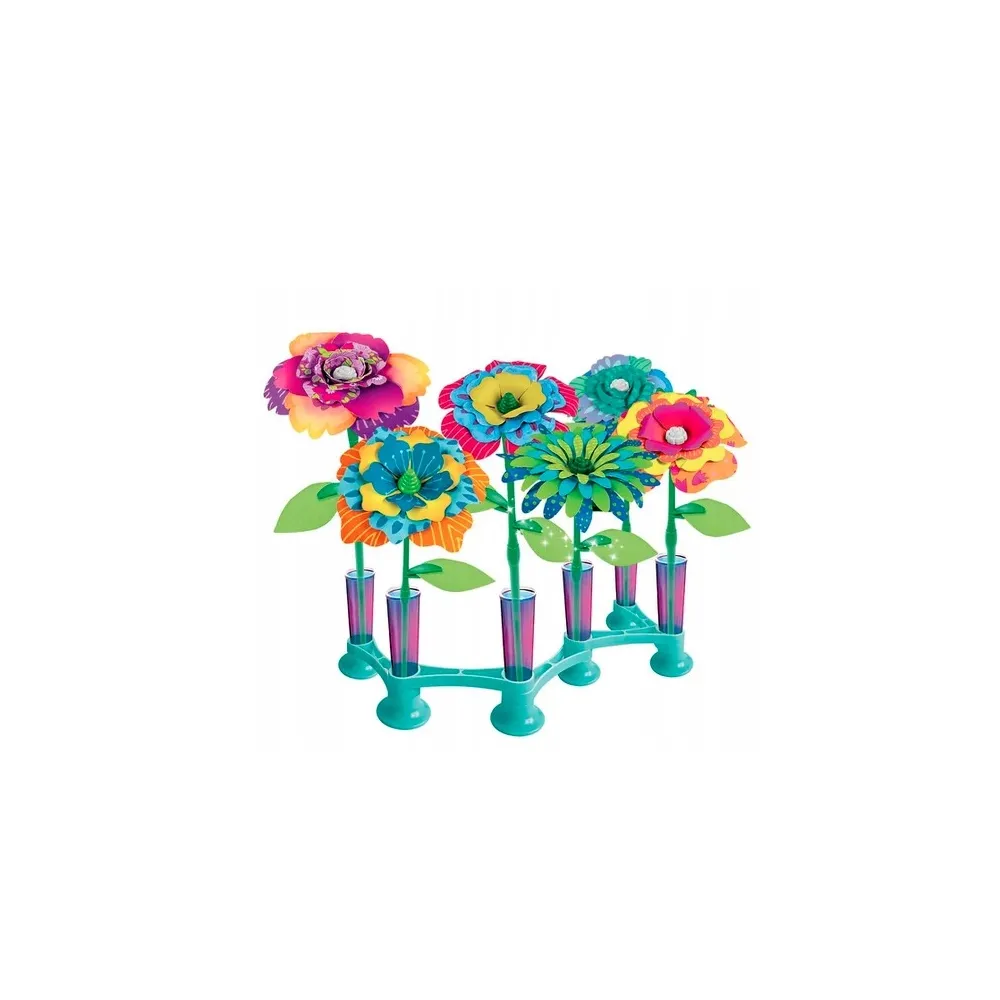 Elementy i narzędzia do tworzenia kolorowych bukietów kwiatów dla dzieci