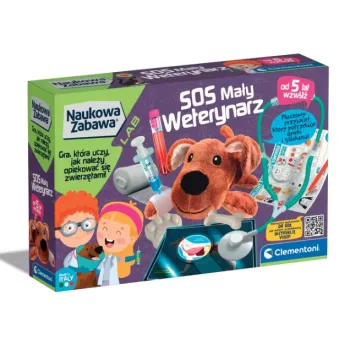 Zestaw Małego Weterynarza Clementoni z pluszowym pieskiem i akcesoriami