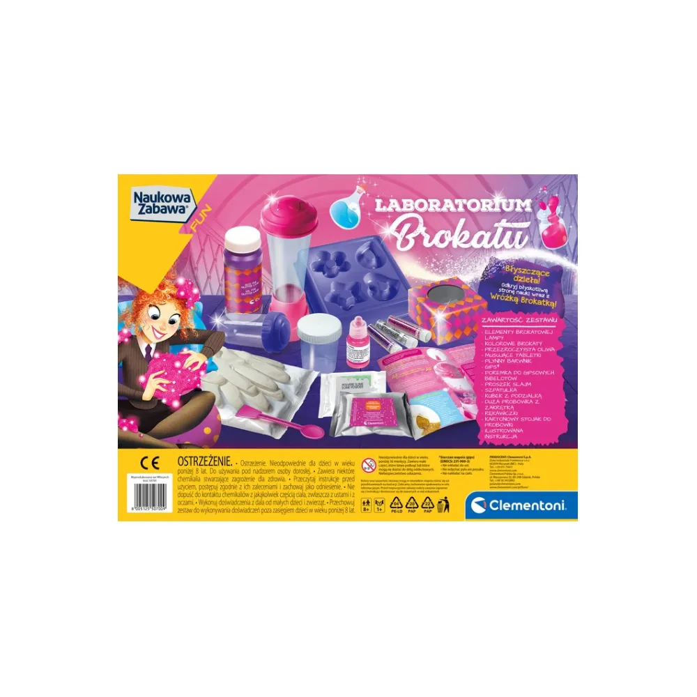 Brokatująca lampa lawowa wykonana z zestawu Clementoni