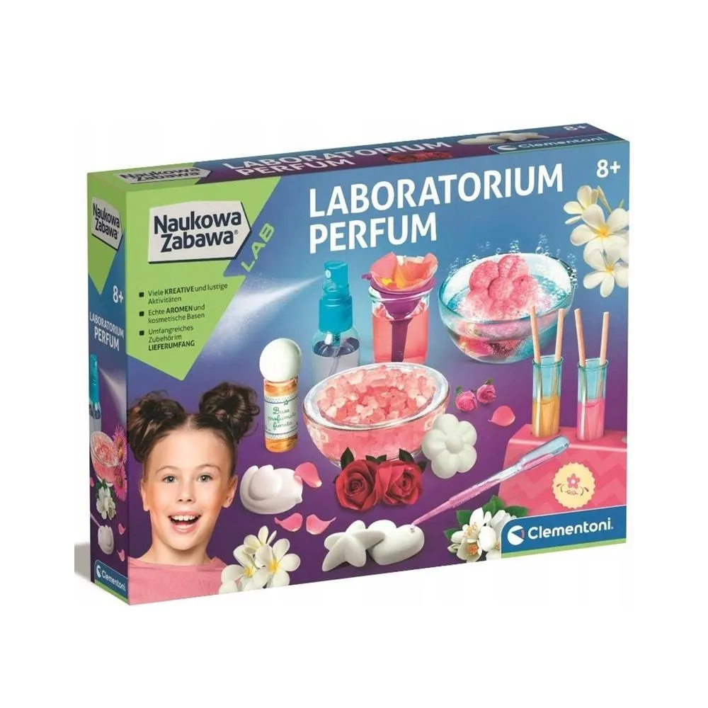 Zestaw Naukowa Zabawa Laboratorium Perfum Clementoni dla dzieci powyżej 8 lat