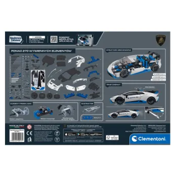 Zbliżenie detali modelu Lamborghini Huracan STO z zestawu edukacyjnego