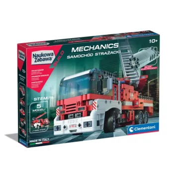 Zestaw klocków do budowy samochodu strażackiego z silnikiem elektrycznym