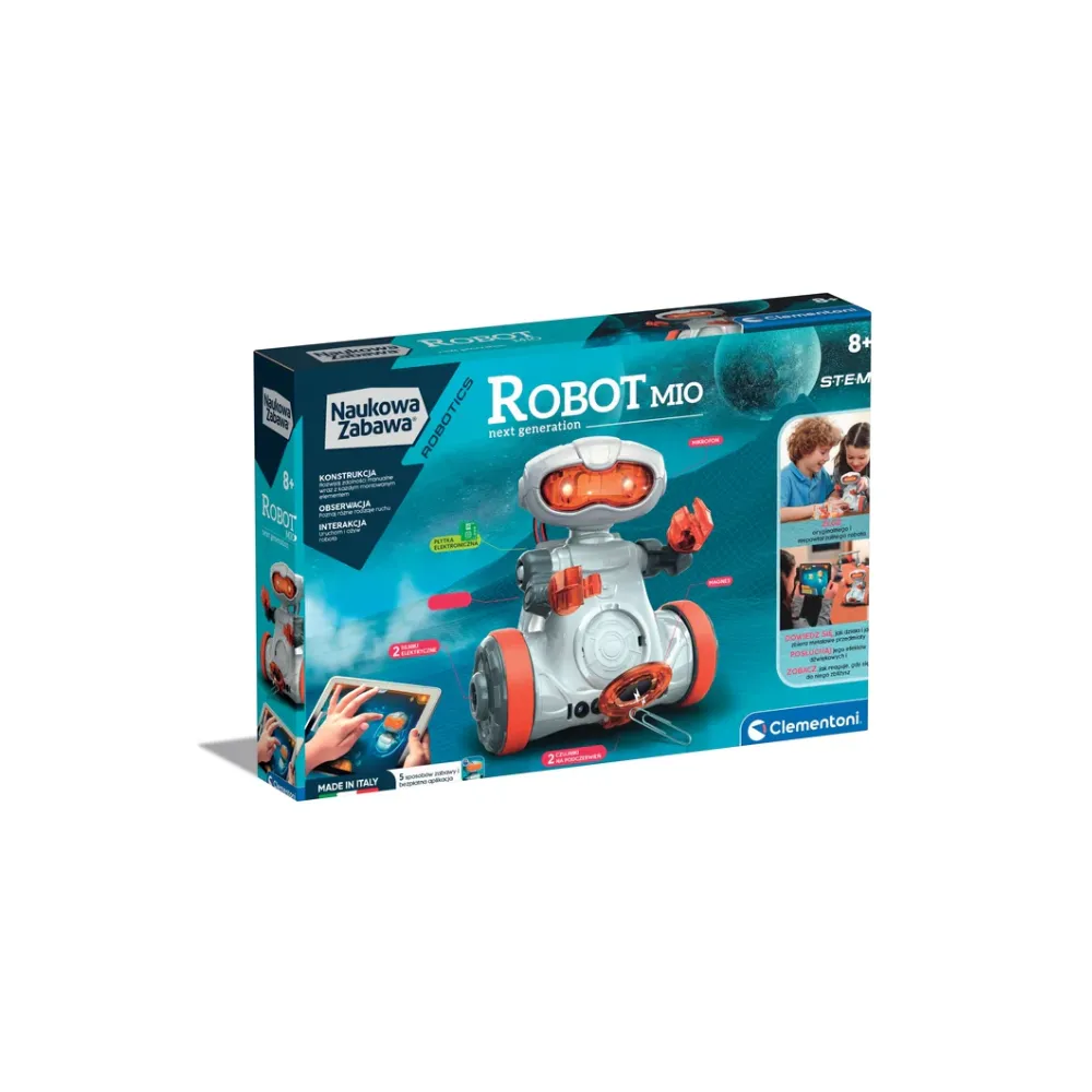 Edukacyjny zestaw Robot Mio Nowa Generacja Clementoni z polską instrukcją