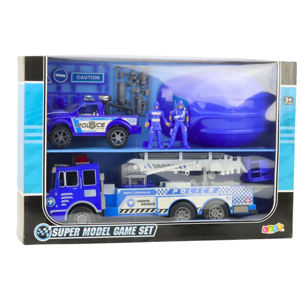 kompletny zestaw policjanta dla dzieci z kaskiem i efektownym opakowaniem