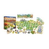 Pudełko gry Pięć Szczytów na tle mapy szlaków