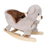 Miękki bujak miś w beżowym kolorze z ergonomicznymi płozami