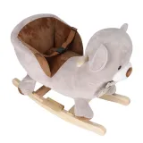 Miś bujak z wysokim oparciem i regulowanymi pasami bezpieczeństwa