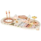 kolorowa tablica muzyczna dla najmłodszych z cymbałkami i talerzem