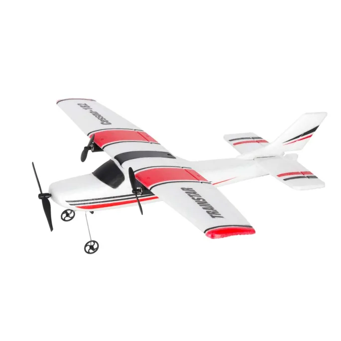 Zbliżenie na kontroler RC Cessna 182 oraz detale zestawu