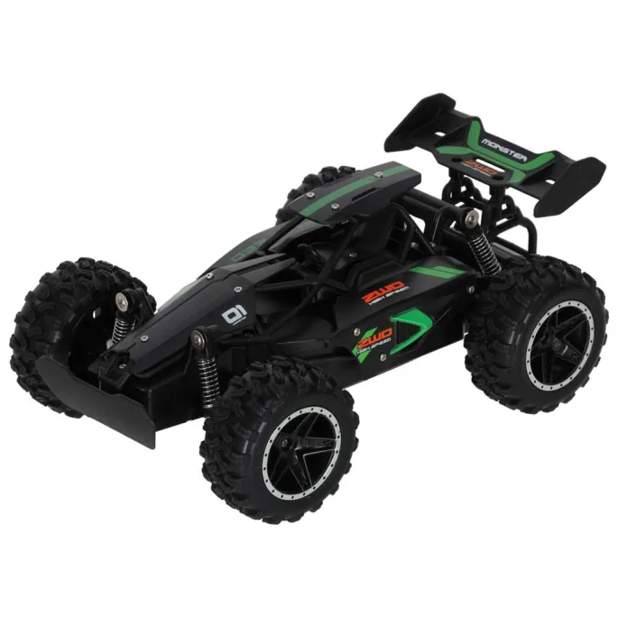 Auto RC High Speed Stunt z dużymi kołami i kolorowymi akcentami na boku