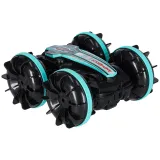 Czarna amfibia RC z dużymi bieżnikowanymi kołami