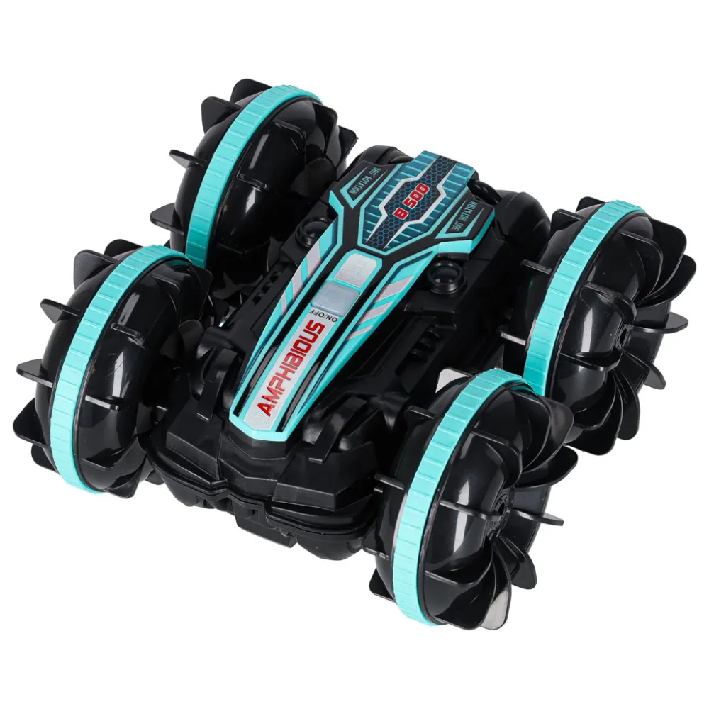 Zdalnie sterowany samochód amfibia z kontrolerem