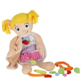 Lalka maskotka z narządami do wyjmowania, bezpieczna dla dzieci od 3 lat