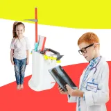 kolorowy zestaw lekarza ze światłem i dźwiękiem dla malucha