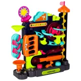 Gra zręcznościowa z plastikowym torem i srebrnymi kulkami